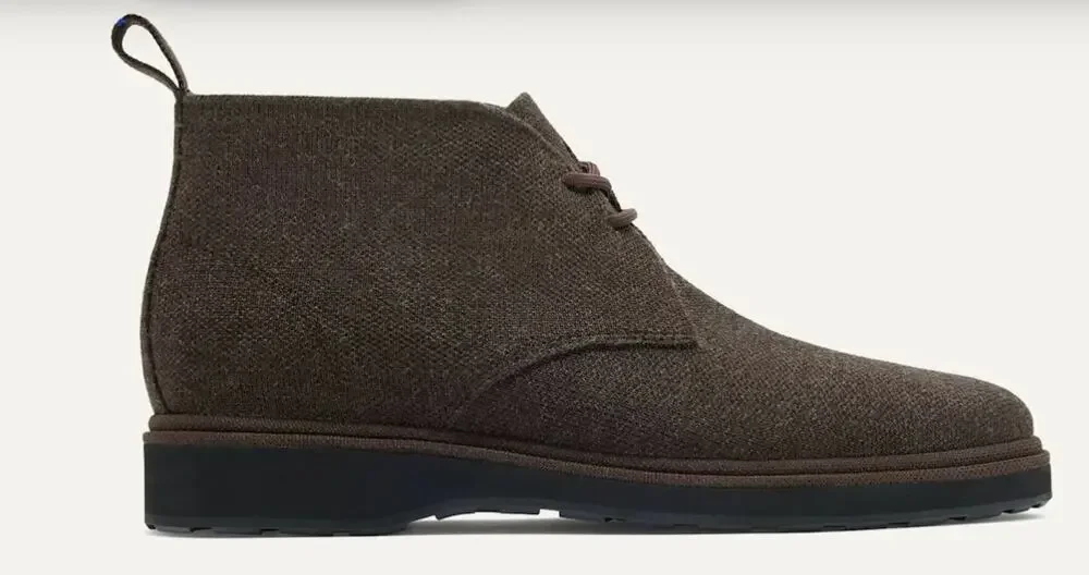 Rothy's Merino Wool Water Resistant Chukka Lace-up Boot Umber Size 8